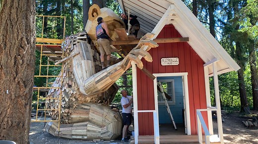New troll moving into SW Portland neighborhood, among several new sculptures in Pacific NW