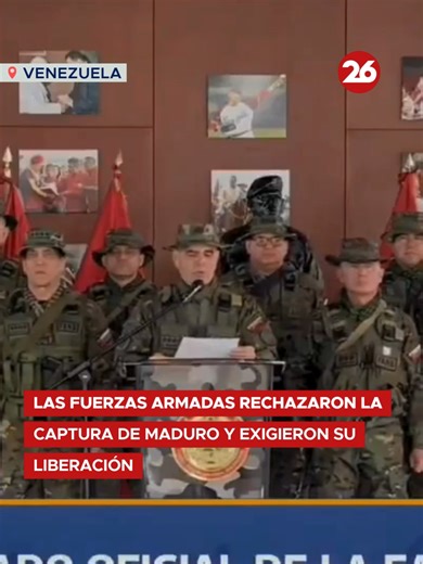 Fuerzas Armadas de Venezuela Rechazan Captura de Maduro