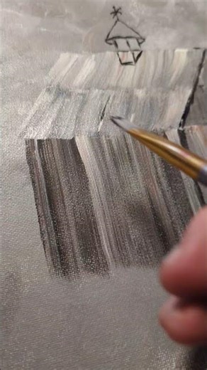 Rustic Barn Acrylic Painting