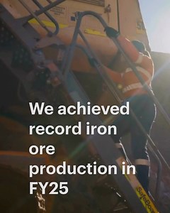 13K views · 184 reactions | We delivered record iron ore production in FY25, demonstrating the strength and resilience of our business. Our Western Australian Iron Ore operations set multiple records, including for full year production. We've also seen rail, port and technology investments delivering tangible production outcomes. #ironore #production #mining | BHP | Facebook
