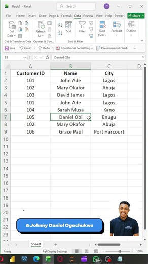 REMOVE DUPLICATES #excel #exceltips #dataanlysis #dataanalysis