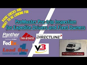 Promaster Pre Trip Inspection for Expediters and Van Lifers. What to check, how to check it. Ram