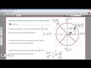 Finding coordinates on the unit circle for special angles