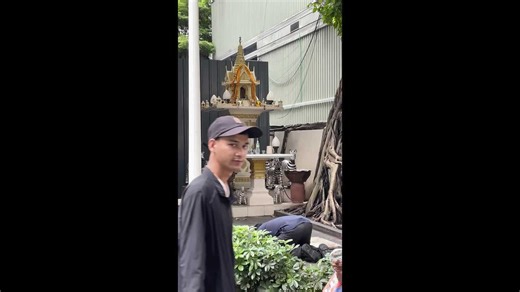 Locals worship zebra statutes at this shrine in Bangkok