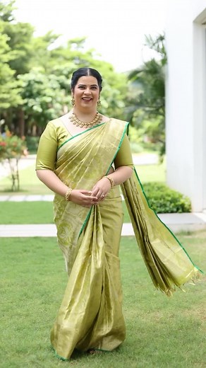 Embrace the beauty of nature with every drape 🌿✨ This soft handloom Kanchipuram pattu saree from @kanchipuram_to_your_wardrobe adorned with intricate flora and fauna designs, brings the essence of the wild to your wardrobe ✨ @kanchipuram_to_your_wardrobe have a fabulous offer going on right now- Buy 2 Sarees, Get FREE International Shipping! Stock up on your favorite sarees and enjoy FREE shipping worldwide! The gorgeous set from @kattam.in made everything better 💎 Saree- @kanchipuram_to_your_