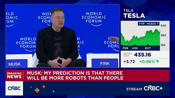 Elon Musk: My prediction is that there will be more robots than people