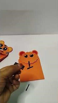 Origami Paper Craft | Fun & Easy Paper Crafts | Tiger Puppet 🐯#ytshorts #trending #viral #origami