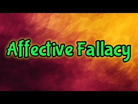 Affective Fallacy in english literature #literaryterms #literarytheory #features #examples