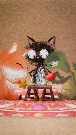 Lesson - Feltober #29 - Quillustration built and animated in VR using Quill, rendered in Blender/Cycles using doublegum's felt shader. | Goro Fujita Art