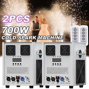 2Pack Cold Spark Firework Machine 3-16FT Stage Equipment Special Effect Machine with Remote DMX Control for Wedding Musical Show