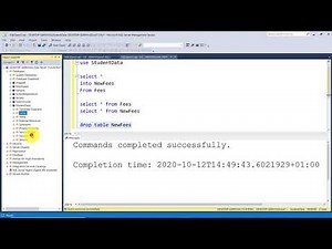 SQL Tutorial with Microsoft SQL SERVER | Copy table, existing and computed columns with Select Into