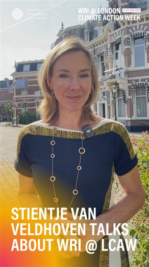 It's London Climate Action Week! 🇬🇧 This week, we're in London to push the conversation forward with people-centred, nature-positive climate solutions. Hear more from our Vice President and Europe Regional Director Stientje van Veldhoven👇 Check out our full agenda🔗 go.wri.org/lcaw2025 | World Resources Institute