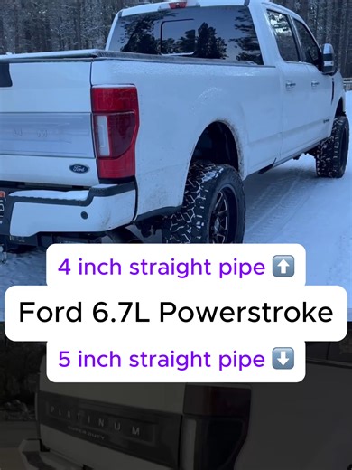 6.7L Powerstroke straight pipe comparison! Is Powerstroke the best diesel engine? Visit our website for all your exhaust needs --> customexhausthub.com #ford #diesel #powerstroke #straightpipe #exhaust #exhausthub #67powerstroke