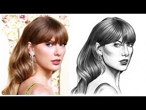 Drawing Taylor Swift - 3 Easy Steps to Draw a Portrait