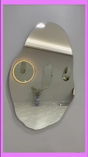 Espelho Orgânico 70cm Decoração Lapidado Design Moderno Luxo.
