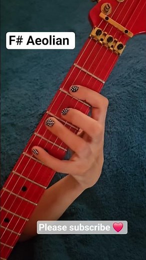 How to play F Sharp Aeolian Mode Scale #guitar #guitarist #guitarplayer #guitartutorial