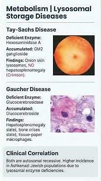 Lysosomal Storage Diseases High Yield USMLE Step 1 Review Biochemistry Mnemonics Gaucher Tay-Sachs