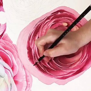 716K views · 9K shares | How to paint a beautiful big flower with watercolor by Eleanor Mill (@melibertine). Gorgeous! | Drawing the Soul | Facebook