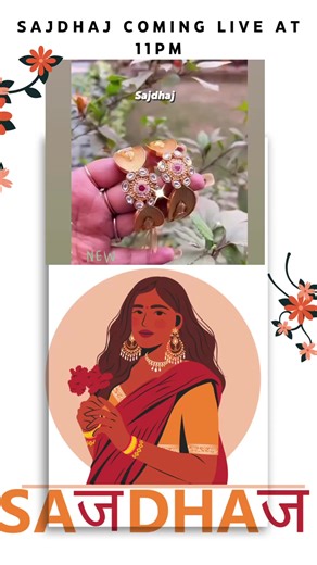 #Sajdhaj is coming live at 11PM🔥 Traditional Festive Jewellery By Sajdhaj 🌿Bangles, Chokers & Earrings To contact or to order 👇🏻 91 8285029091 or https://wa.link/8uiviy------#jewelry #fashion #jewellery #Sajdhajbynupurgupta#accessories #necklace #trend #love #style #jewelrydesigner #silver #jewelryaddict #ring #bracelet #jewelrydesign #jewels #rings #bracelets #diamonds #design #Festive #beautiful #instajewelry #Traditionallover | Enterprising DiVvaz Shopping Page