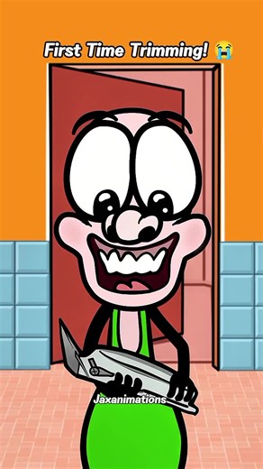 when you use first time shaving machine! 😂🤣 jax animations #jaxanimations #flipaclip #jax #mateo #animation