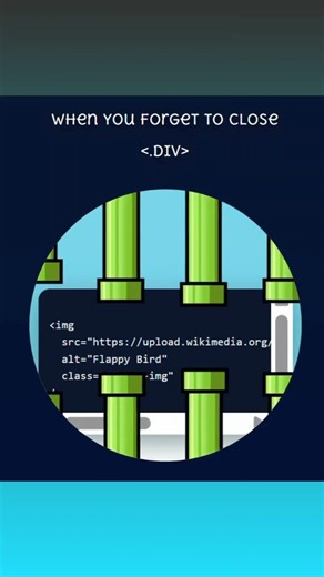 When You Forget to Close the Div 😭🕹️ | HTML & CSS Only | Fun With Code #Shorts