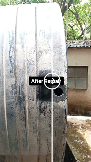 Plastic Water Tank Repair Service Before and After Repair