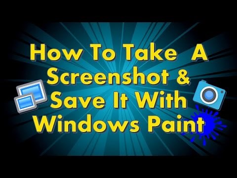 How to take a Screenshot & Save it as an Image file using Windows Paint