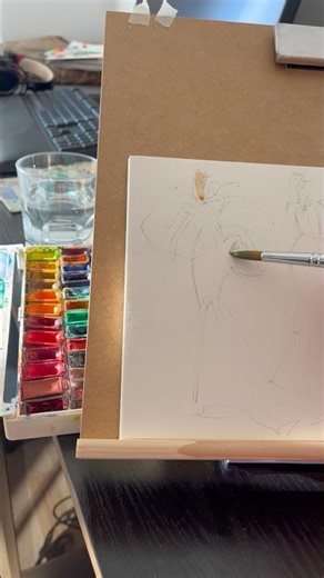 Fashion Sketch Process, Custom Illustrations & Live Event Art #fashionillustration #eventartist
