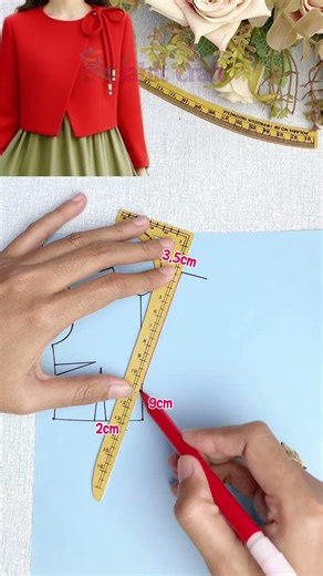 Easy pattern beautiful bolero✨pola bolero cantik dan fashionable💕 #patternmaking