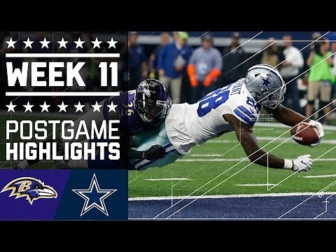 Ravens vs. Cowboys | NFL Week 11 Game Highlights