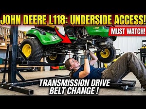 John Deere Riding Mower 100 series transmission Drive Belt change