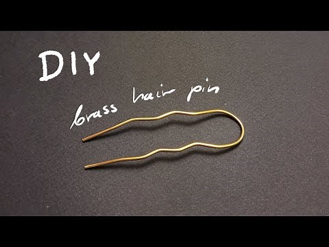 DIY brass hair pin / hair fork /wsuwka do koka