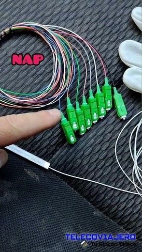 código de color en fibra optica - divisor optico con color 👌#shorts #fibraoptica