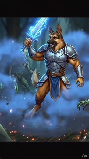 Doggo fight aliens #ai #germanshepherd #aivideo