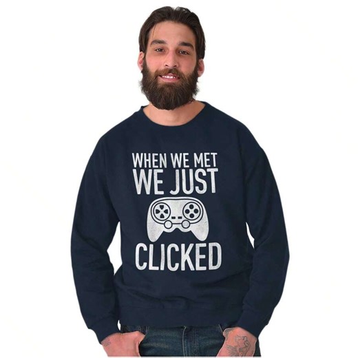 Just Clicked Funny Video Gamer Nerd Sweatshirt | SHEIN USA