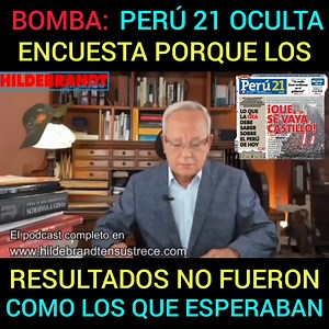 88K views · 4.5K reactions | César Hildebrandt revela que, hace 10 días, la directora de Perú 21, Cecilia Valenzuela, le encargó a su esposo Alfredo Torres, presidente de Ipsos, realizar una encuesta preguntando quién ganaría hoy las elecciones con los mismos candidatos del 2021. Los resultados fueron tan distintos a los que al parecer esperaban quienes encargaron la encuesta porque decidieron no publicarlos. | Prensa Perú Digital | Facebook