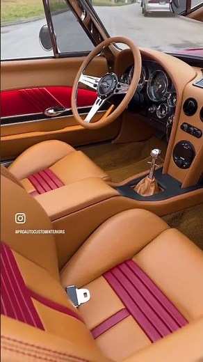 C2 Corvette custom leather interior. Interiors by Steve Holcomb Knoxville Tennessee ￼