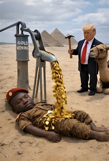 Donald Trump Breaks Ibrahim Traoré’s Gold Pump 😂 | Funny Parody Animation #trump #ibrahimtraoré