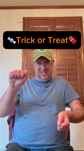 ASL sign for trick or treat / Learn ASL #trickortreat #asl #deaf | American Sign Language Tutoring with Sean McCauley
