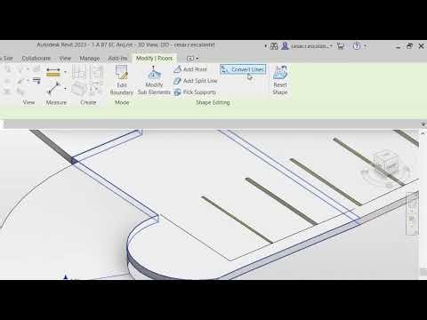 Revit 2023 - Floor folding lines and split lines