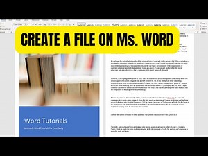 How to Create or Save a File in MS Word - Beginner's Guide!