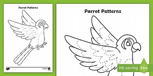 EYFS Parrot Patterns Pencil Control Activity