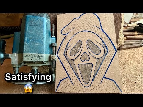 You Won’t Believe This Router Machine Trick 😱 | Satisfying Wood Carving on MDF