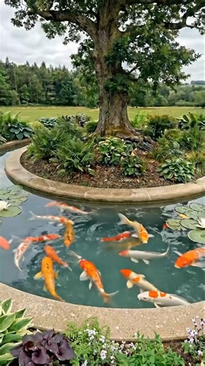 Turning a Simple Tree Into a magical Koi Pond Garden Oasis
