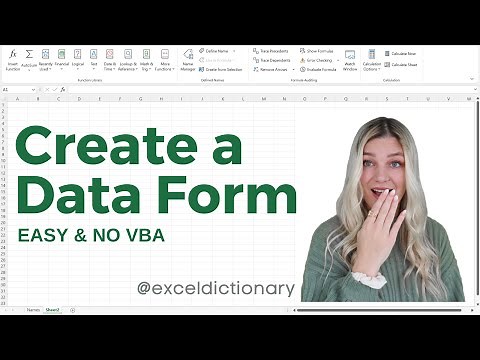 How to Create a Simple Data Form in Excel (EASY & NO VBA)