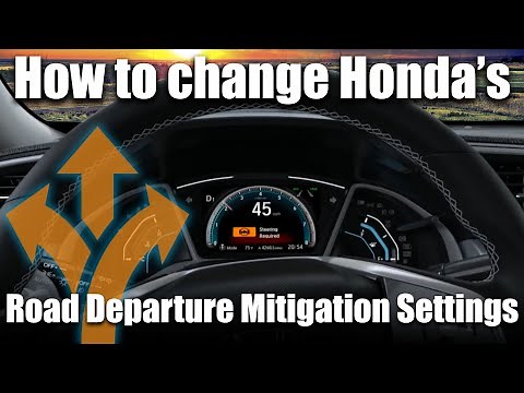 Changing your Honda Road Departure Mitigation settings