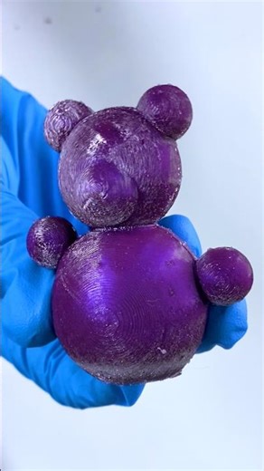 Making a Sparkly Purple Bear #diy #craft #satisfying
