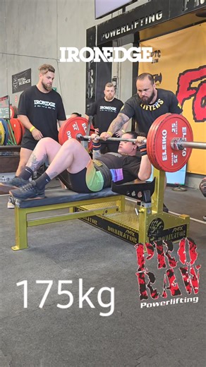 Biggest ever raw bench press by a woman in Australian powerlifting history, Sarah Rainbow with 175kg. | PTC Headquarters