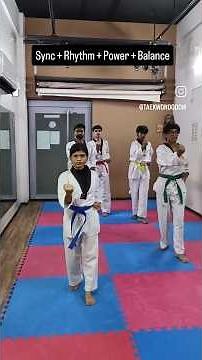 Taekwondo Basics + Taegeuk 1 & 2 Training 🥋 | Build Balance & Power #Shorts #Taekwondo
