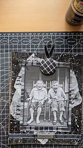 How to create a faux weathered wood look in a few simple steps. I stumbled upon this when I was making yesterday's collage. I wanted to rough up the edges and I chose to use a nail buffer. The results were amazing! You could do this with any color like an off white or a dark brown for that vintage wood look for any project. Great texture! #junkjournaling #junkjournal #journaling #diy #diywood #weatheredwood #wood #fauxwood #paint #collage #mixedmedia #layering #texture | BB ART